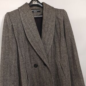 Westbound Women's Black and White Herringbone Blazer